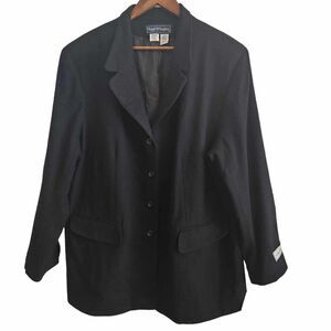 MAGGIE McNaughton Wool Black Blazer Plus Size 22W